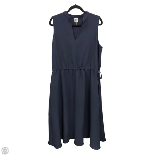 Dress Casual Maxi By Anne Klein In Navy, Size: 14
