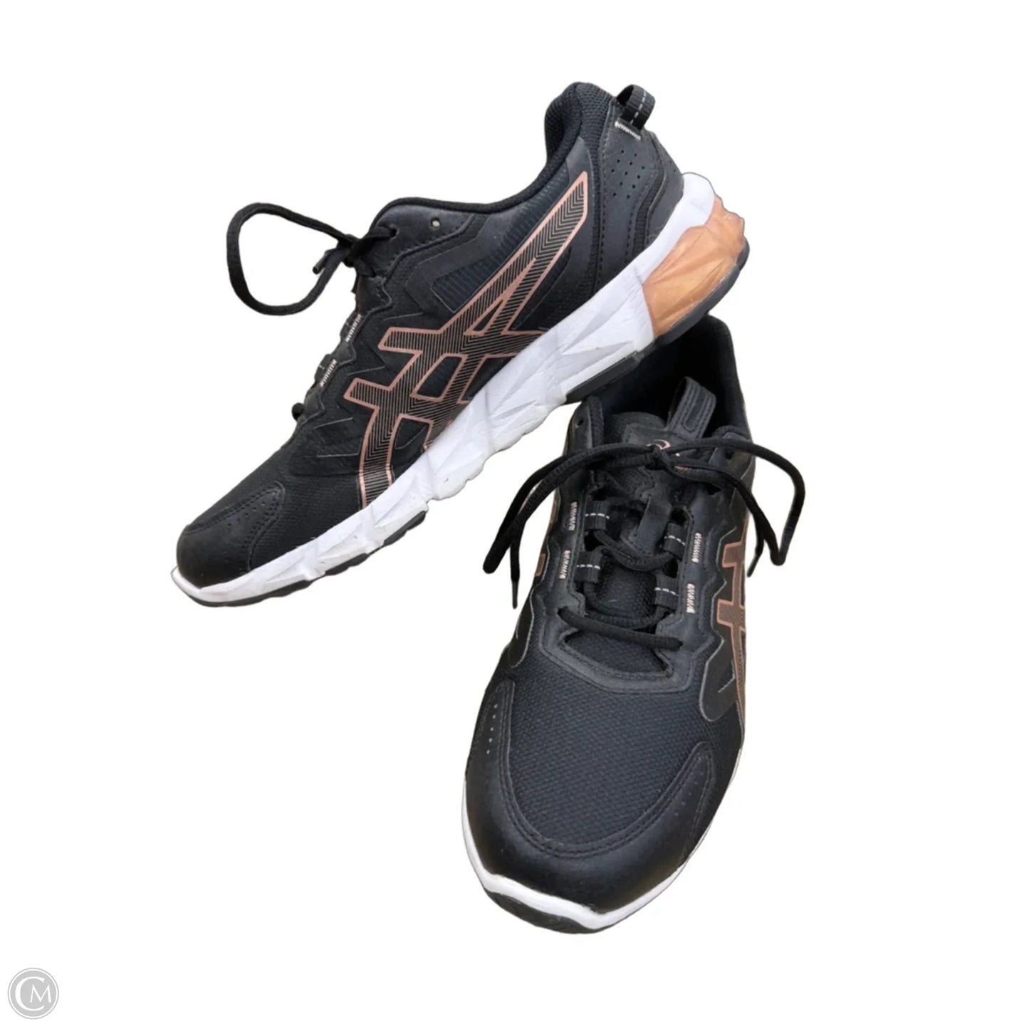 Shoes Athletic By Asics In Black & Gold, Size: 10.5