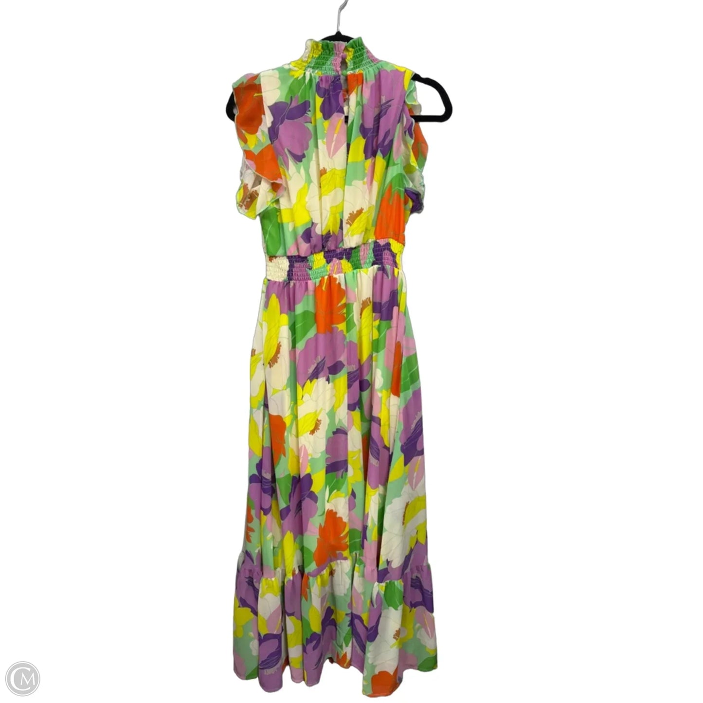 Dress Casual Maxi By Melloday In Green & Orange, Size: M