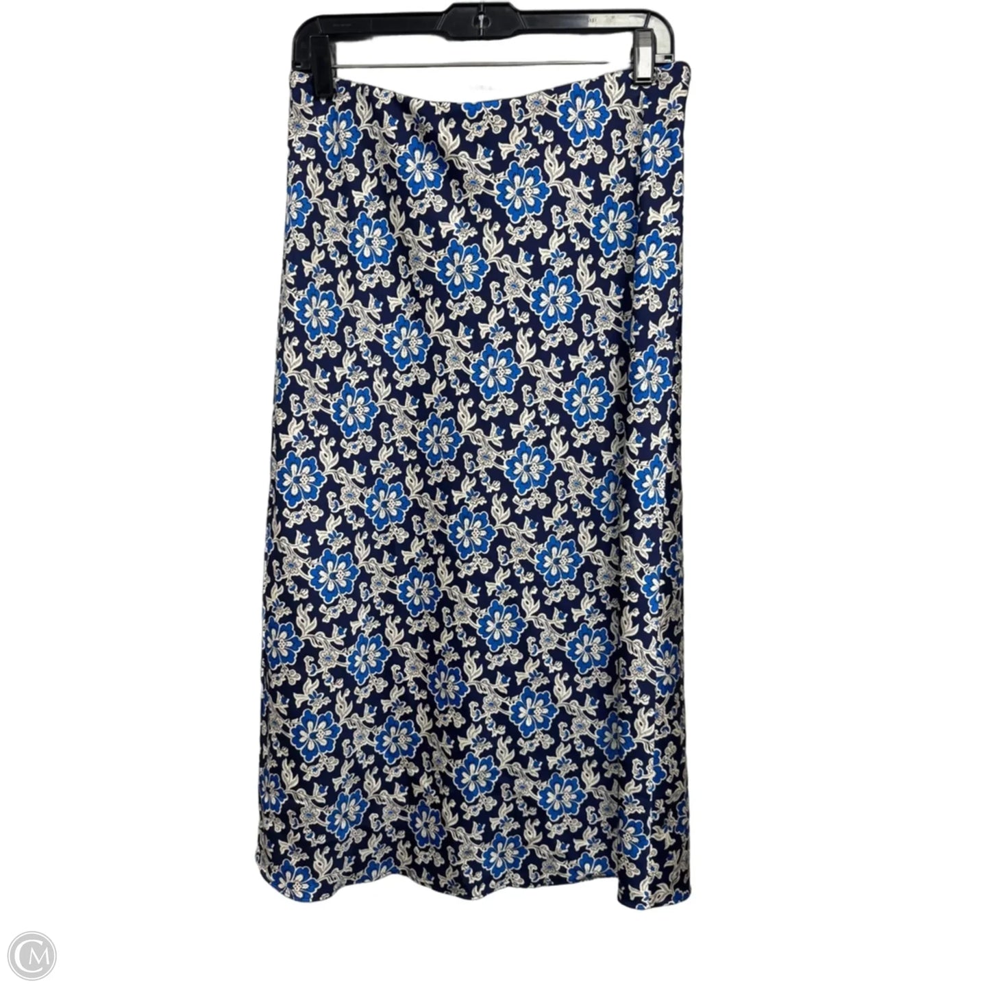 Skirt Midi By J. Crew In Blue & Cream, Size: M