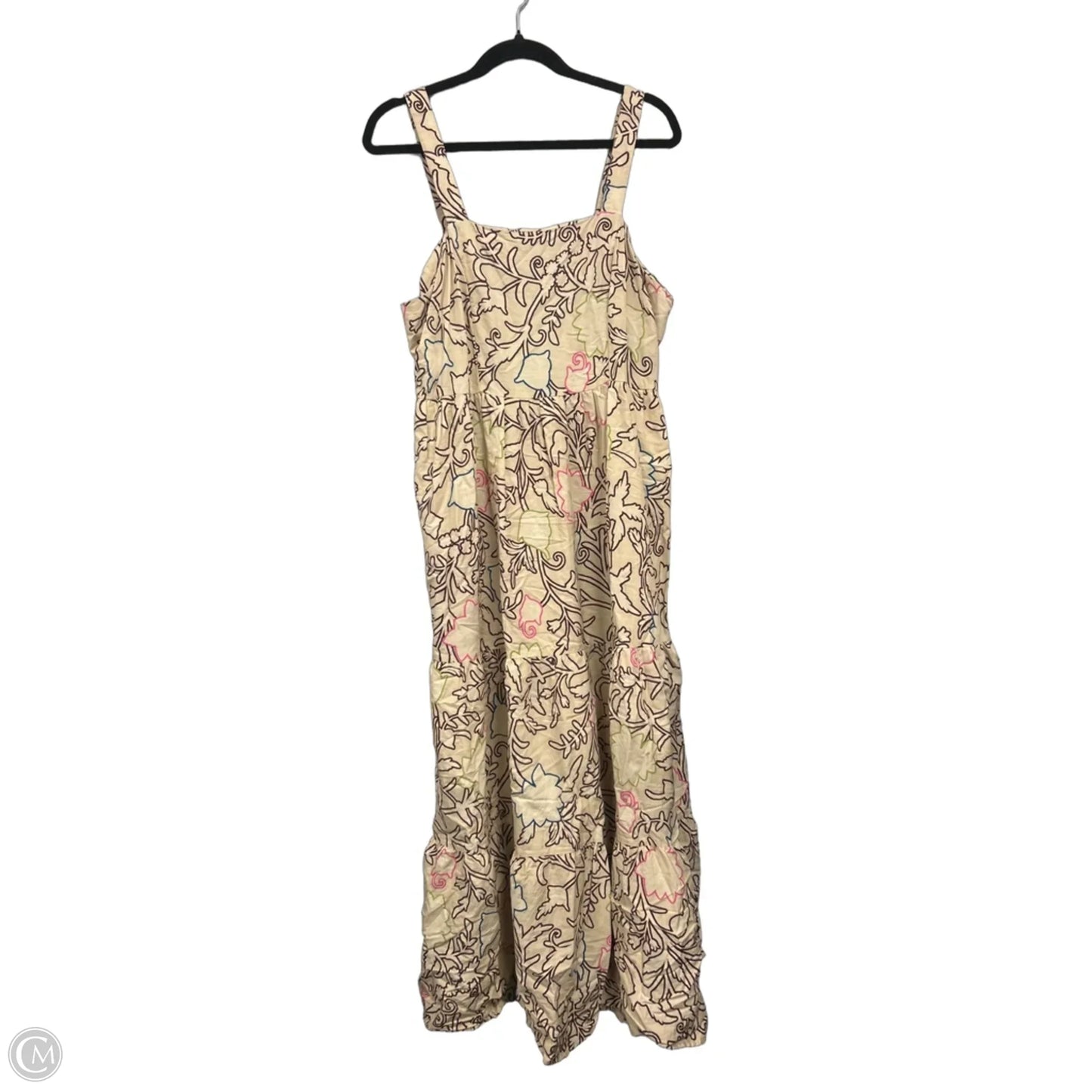 Dress Casual Maxi By Knox Rose In Brown & Cream, Size: Xl