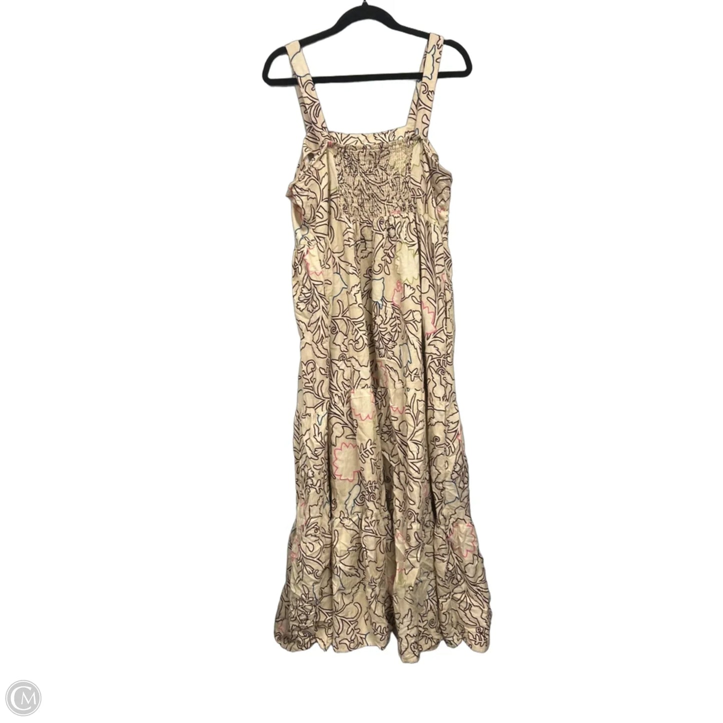 Dress Casual Maxi By Knox Rose In Brown & Cream, Size: Xl