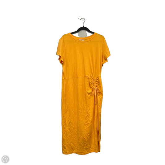 Dress Casual Midi By Liz Claiborne In Yellow, Size: Xl