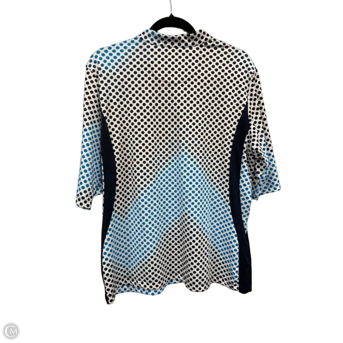 Athletic Top Short Sleeve By Tail In Black & Blue, Size: Xxl