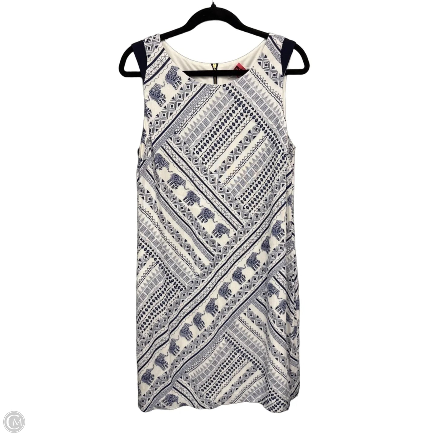 Dress Casual Short By Madison Leigh In Blue & White, Size: 12