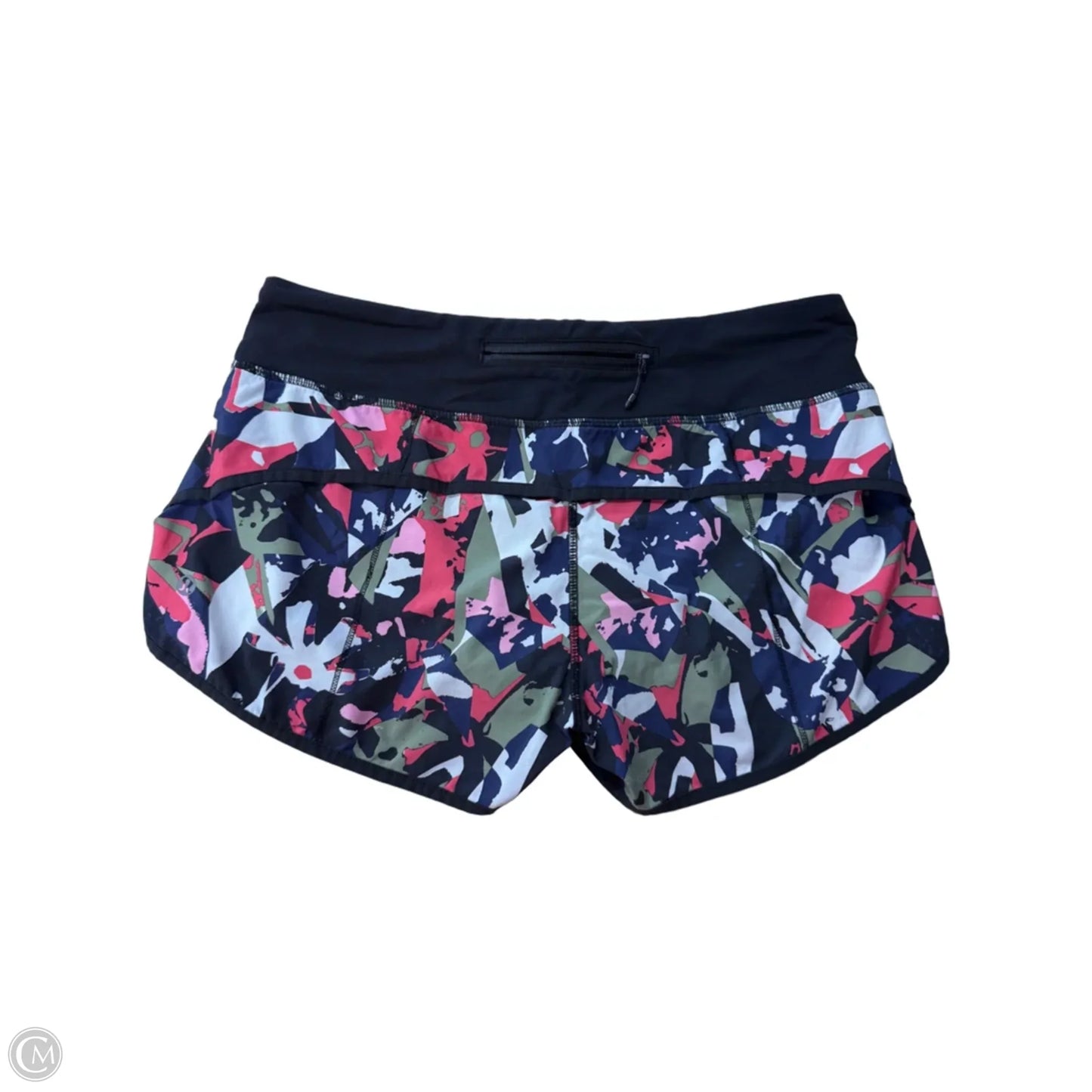 Athletic Shorts By Lululemon In Black & Blue, Size: 6