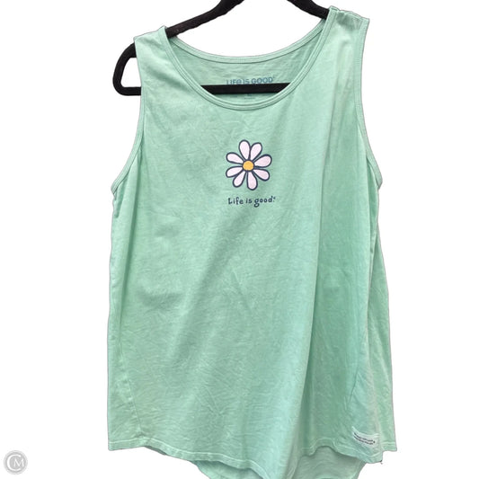 Top Sleeveless Basic By Life Is Good In Blue & Green, Size: L