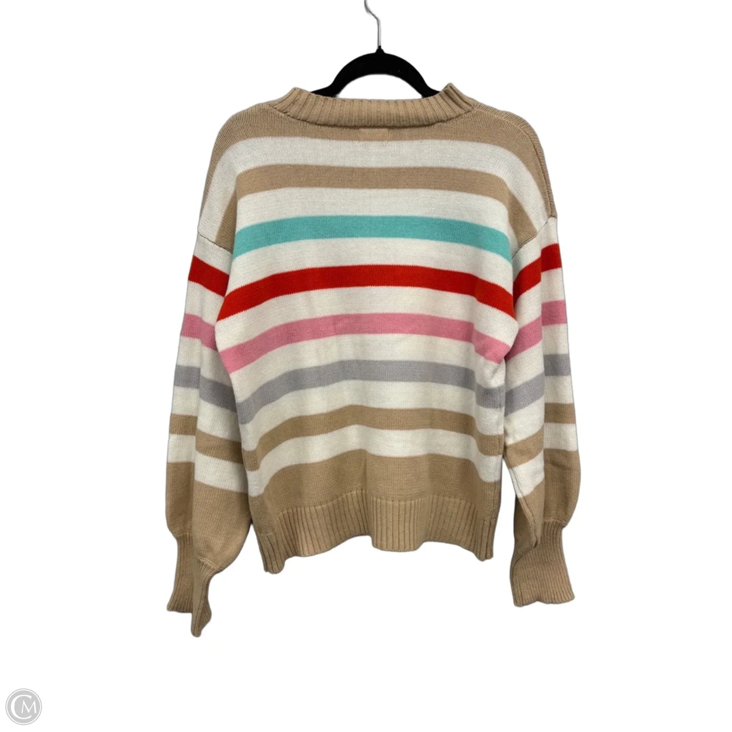 Sweater By Crown And Ivy In Tan & White, Size: L