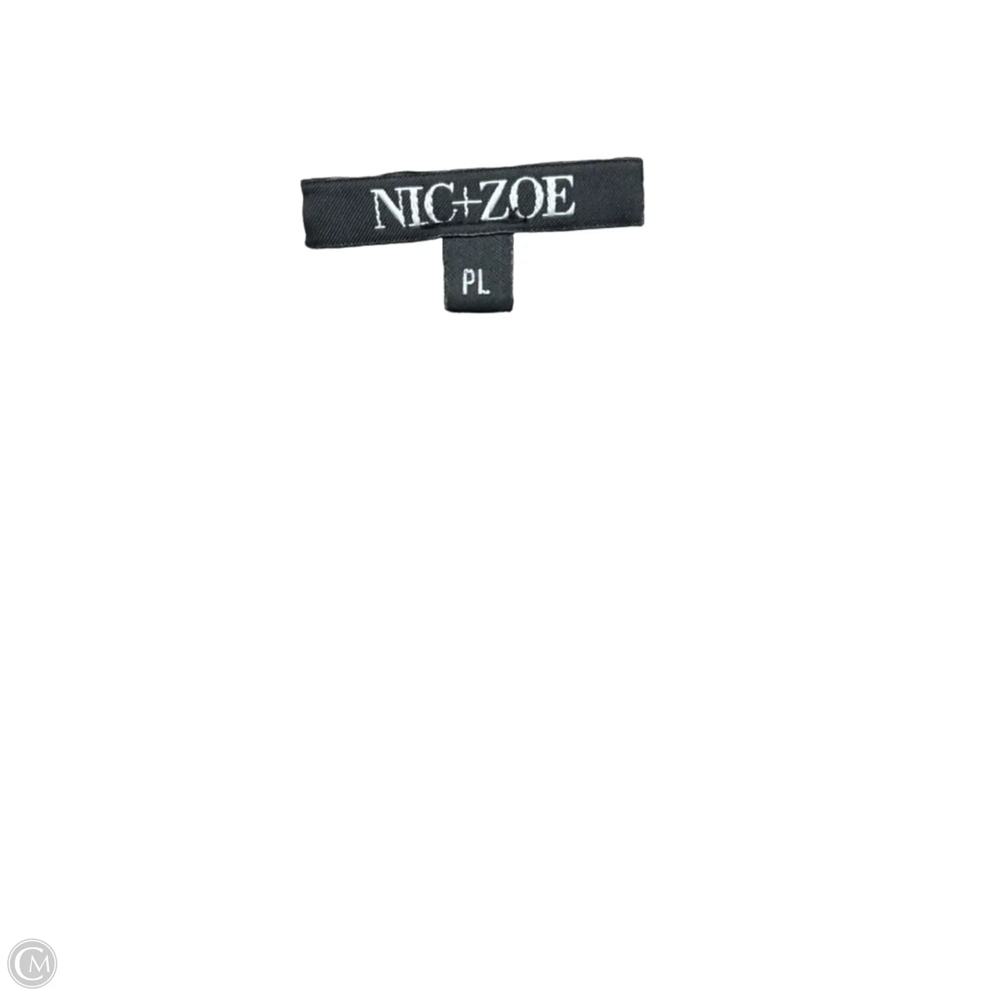 Sweater Cardigan By Nic + Zoe In Black & Tan, Size: Lp