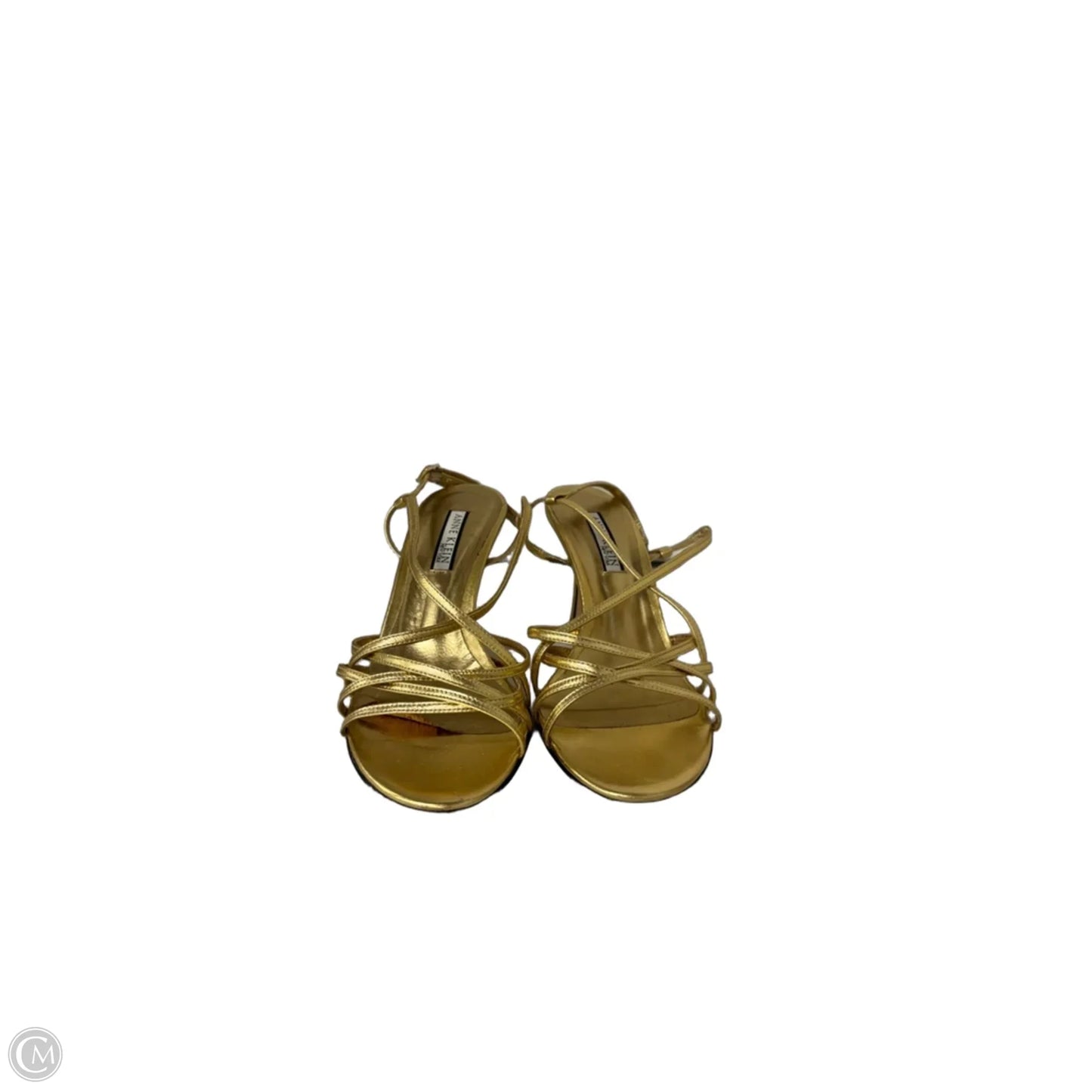 Sandals Heels Kitten By Anne Klein In Gold, Size: 8
