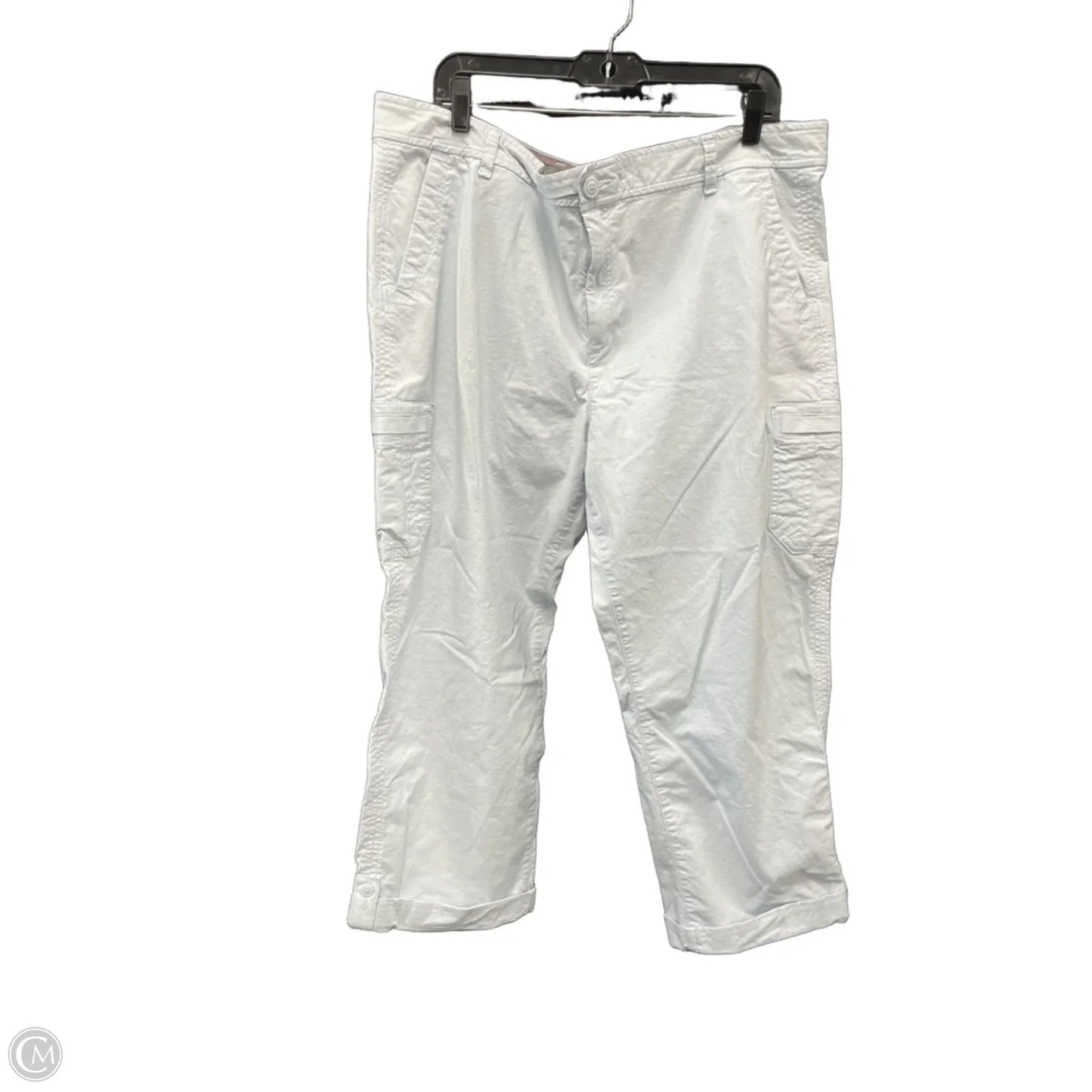 Pants Cropped By Eddie Bauer In Blue, Size: 20