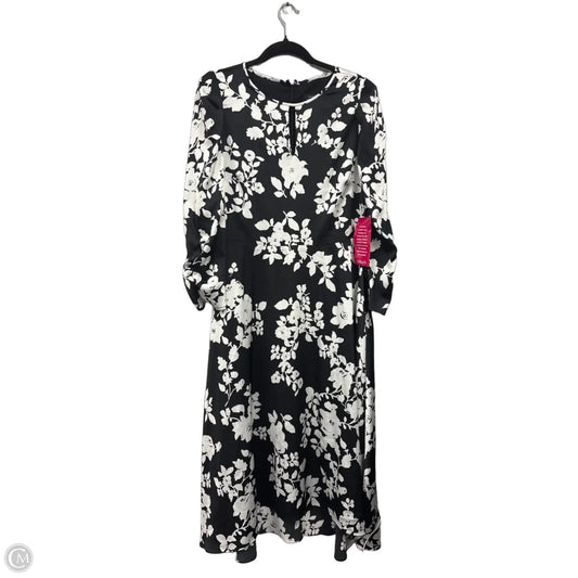 Dress Casual Maxi By Tahari By Arthur Levine In Black & White, Size: 10