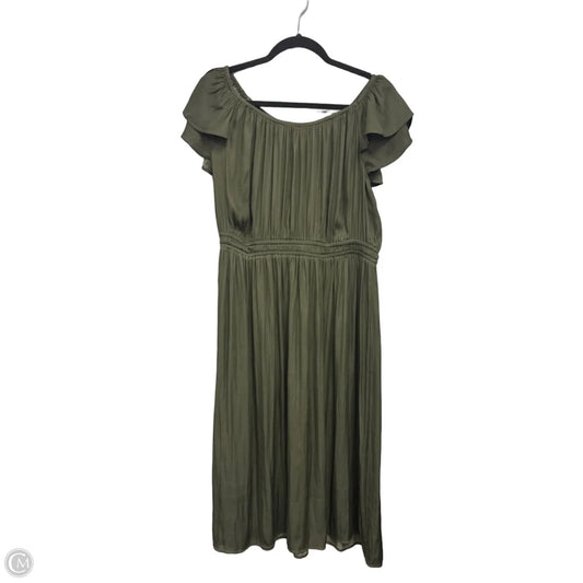 Dress Casual Midi By Loft In Green, Size: M