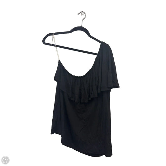 Top Short Sleeve By Lane Bryant In Black, Size: 1x