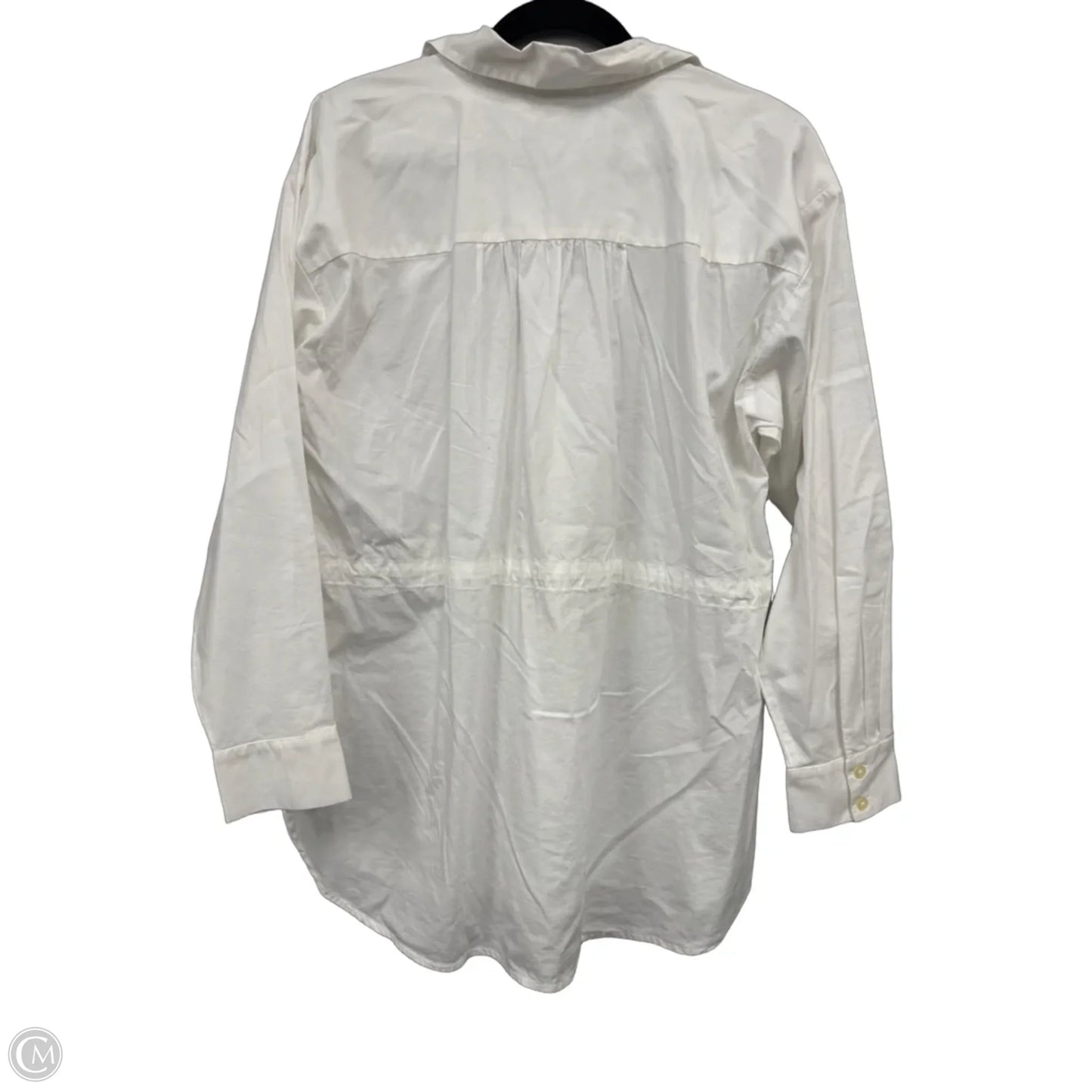 Blouse Long Sleeve By Loft In White, Size: L