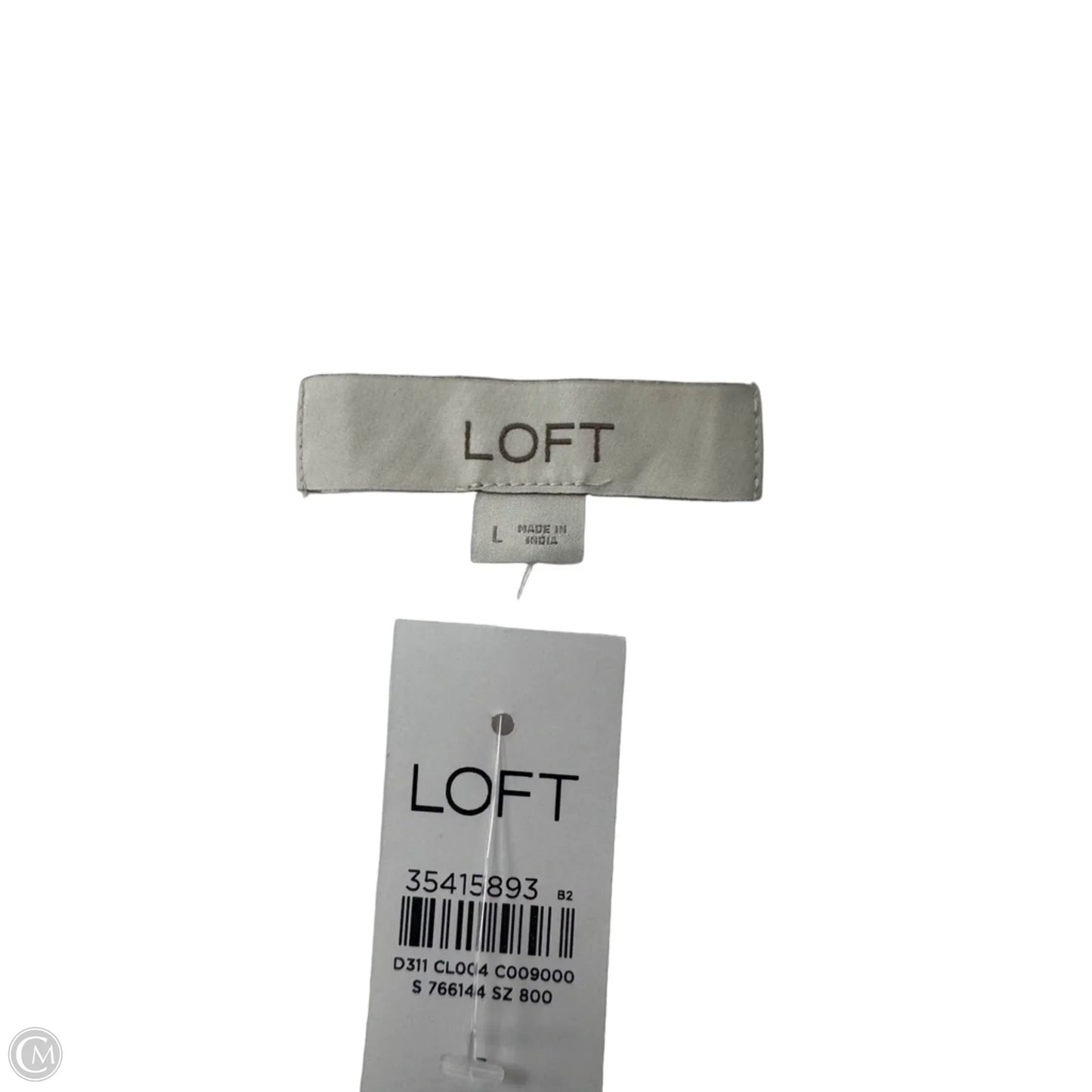 Blouse Long Sleeve By Loft In White, Size: L