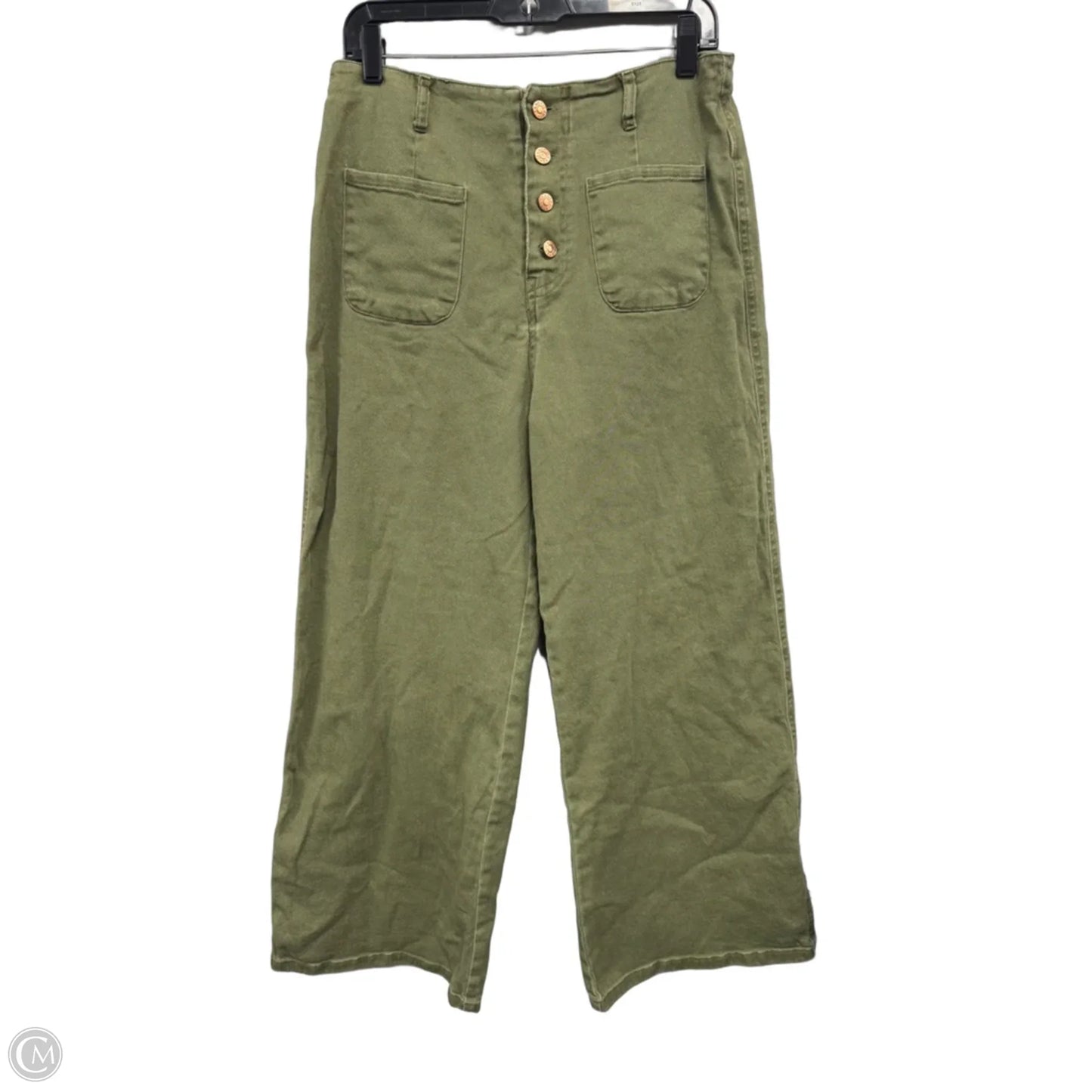 Pants Wide Leg By Cmc In Green, Size: Xl