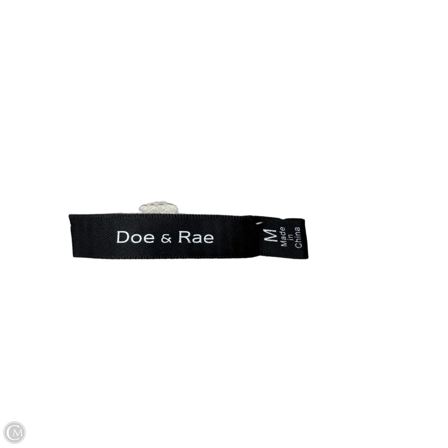 Blouse Short Sleeve By Doe & Rae In Grey & White, Size: M