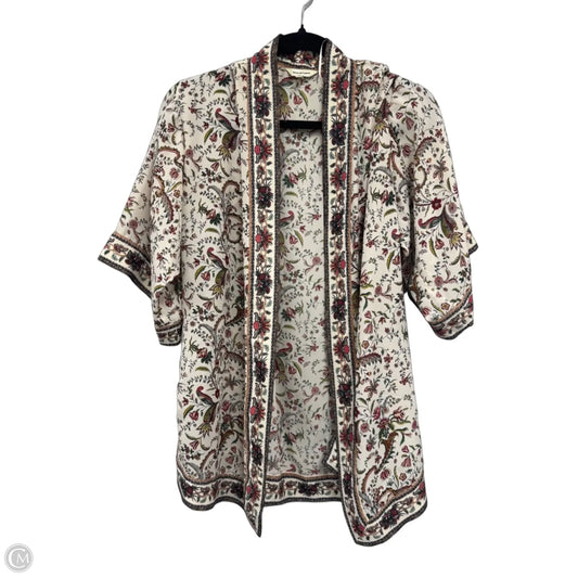 Kimono By Max Studio In Cream & Green, Size: S