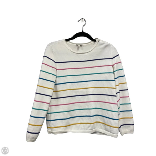 Sweater By Talbots In Cream & Pink, Size: Xs