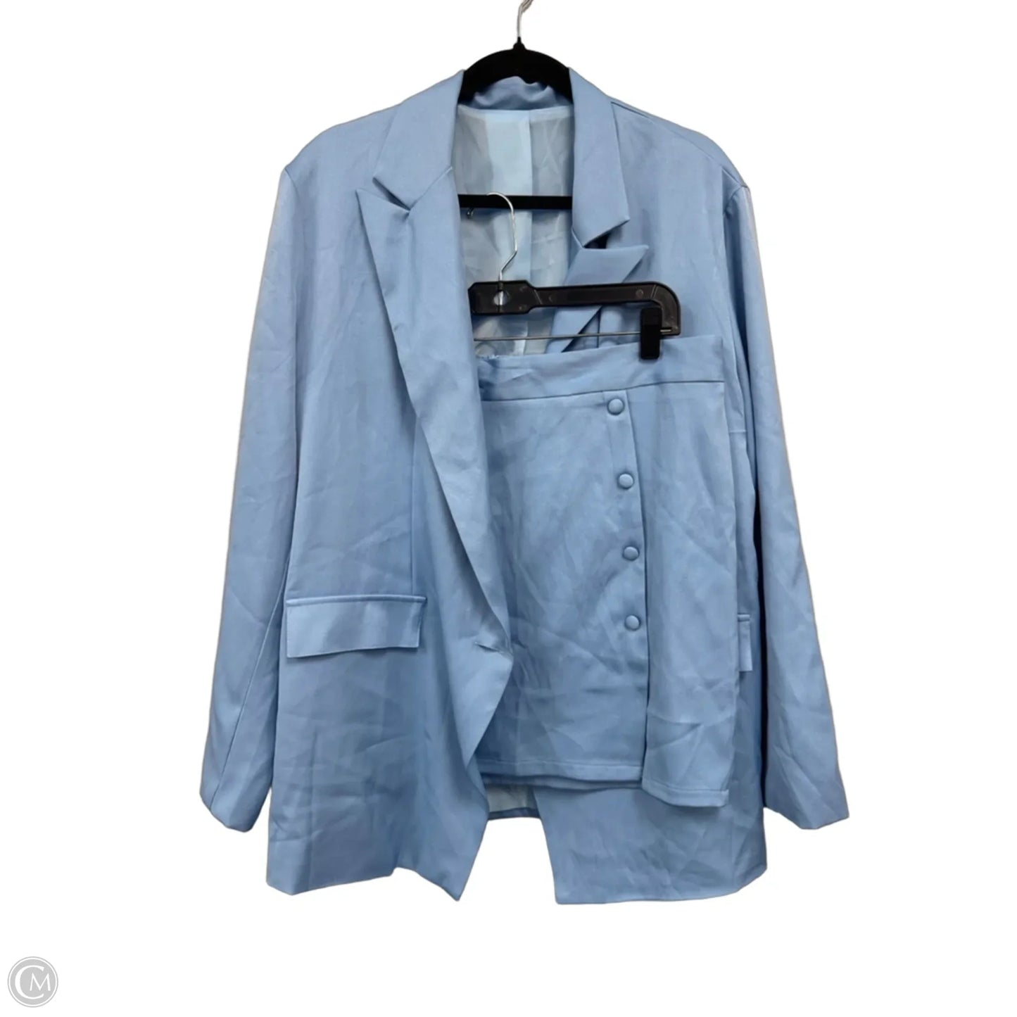 Skirt Suit 2pc By Cme In Blue, Size: 2x