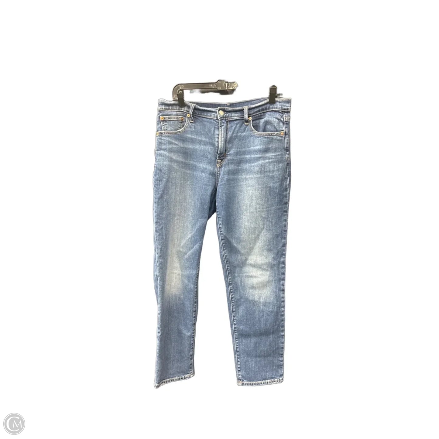 Jeans Straight By Gap In Blue Denim, Size: 10