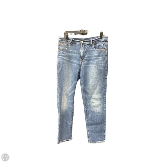 Jeans Straight By Gap In Blue Denim, Size: 10