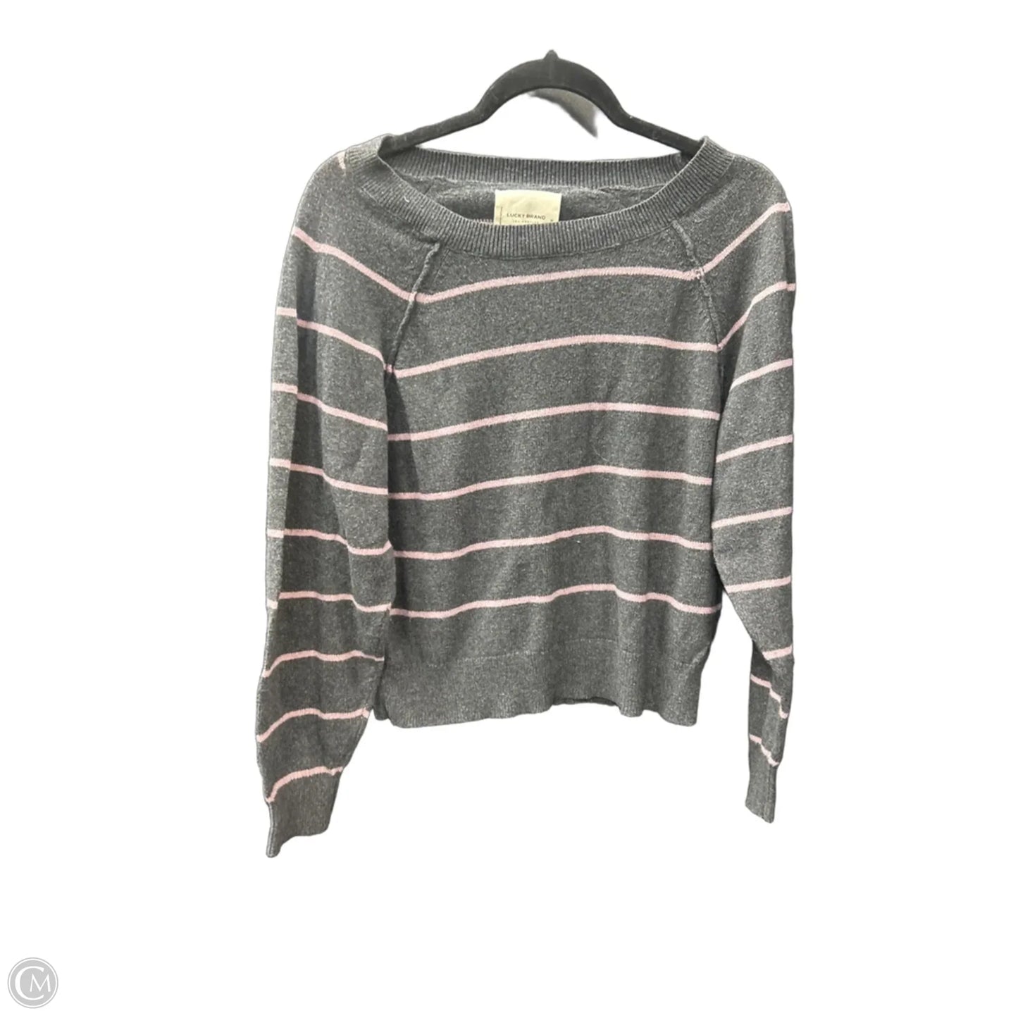 Sweater By Lucky Brand In Grey & Purple, Size: M