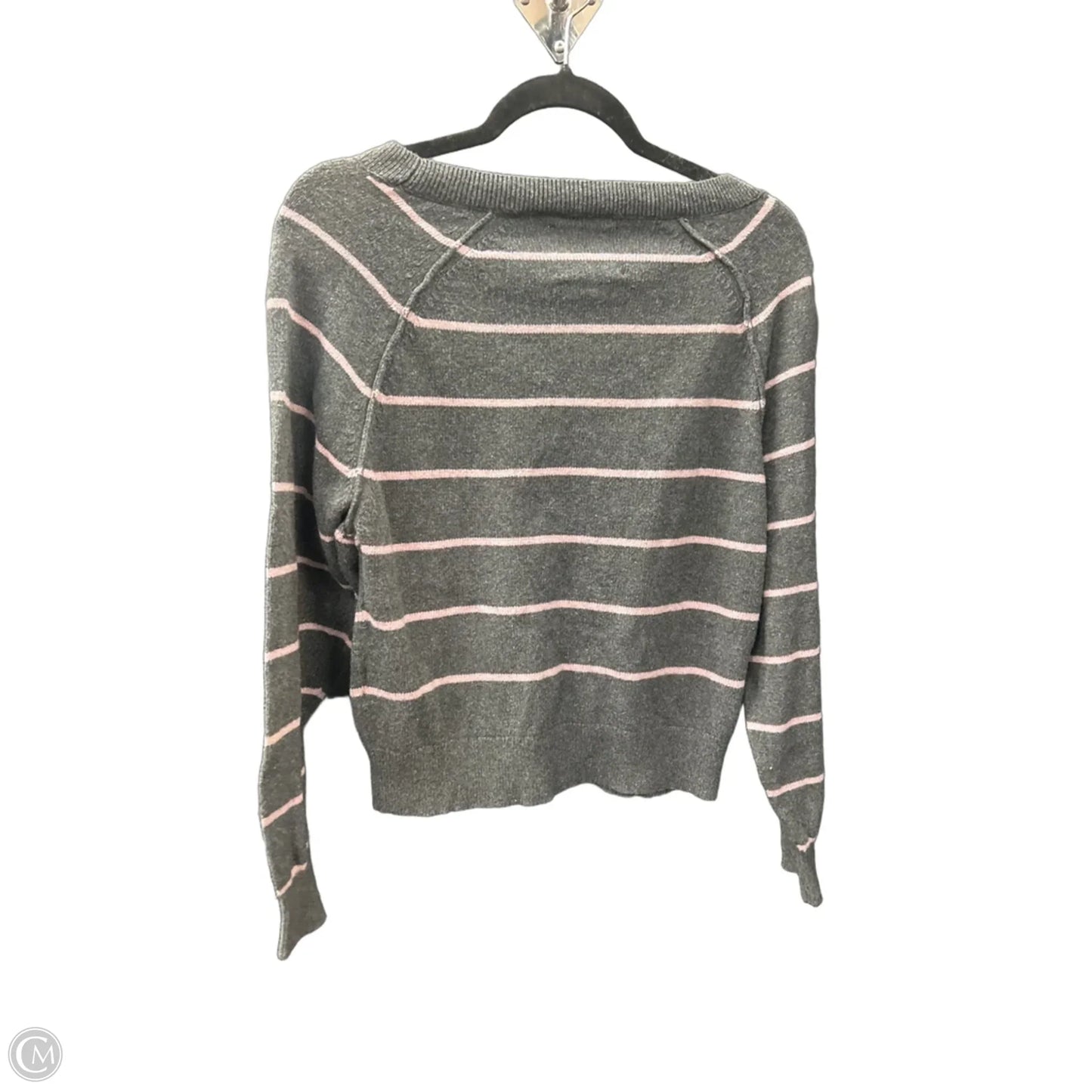 Sweater By Lucky Brand In Grey & Purple, Size: M