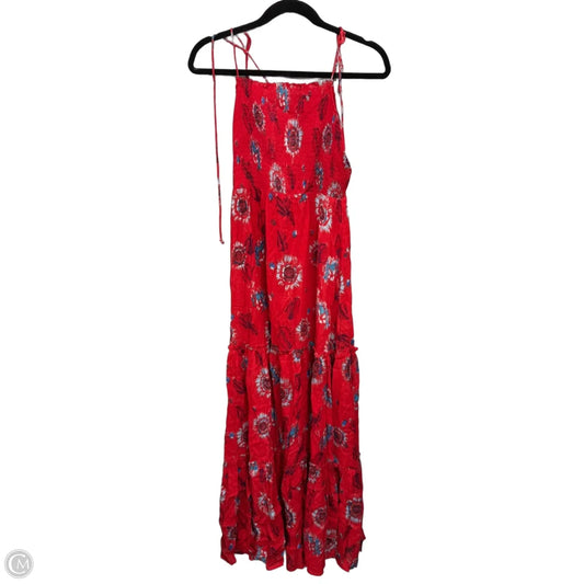 Dress Casual Maxi By Free People In Blue & Red, Size: S