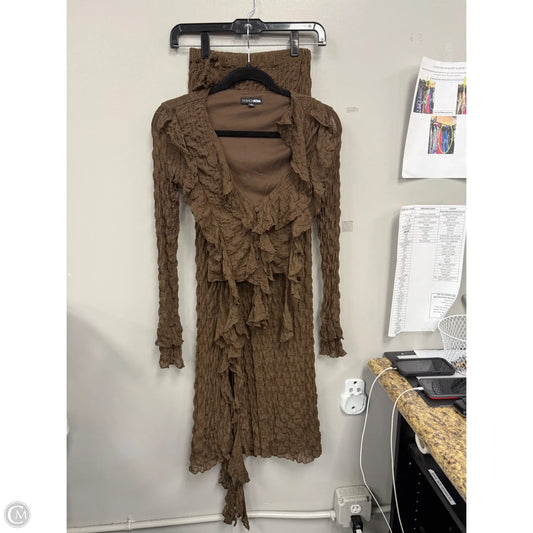 Skirt Set 2pc By Fashion Nova In Brown, Size: Xs