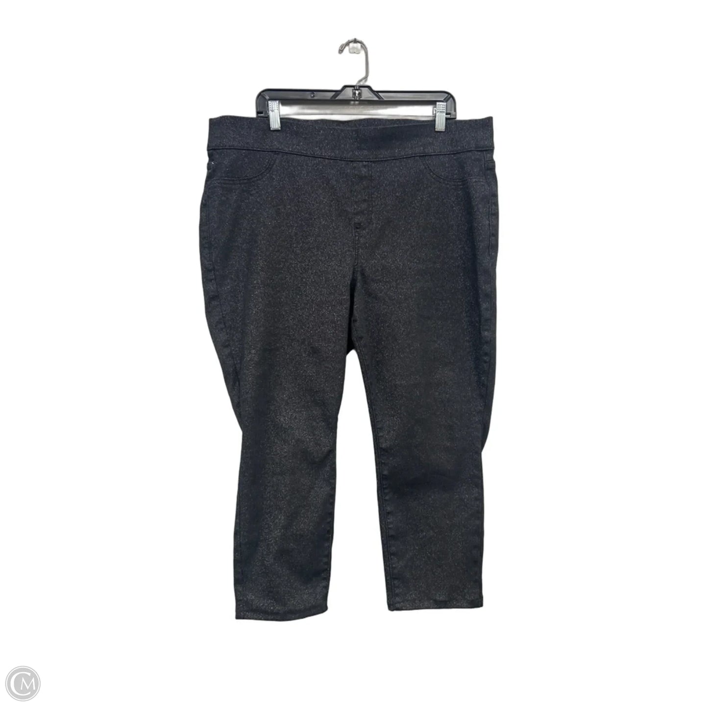 Jeans Jeggings By Lane Bryant In Black & Silver, Size: 20