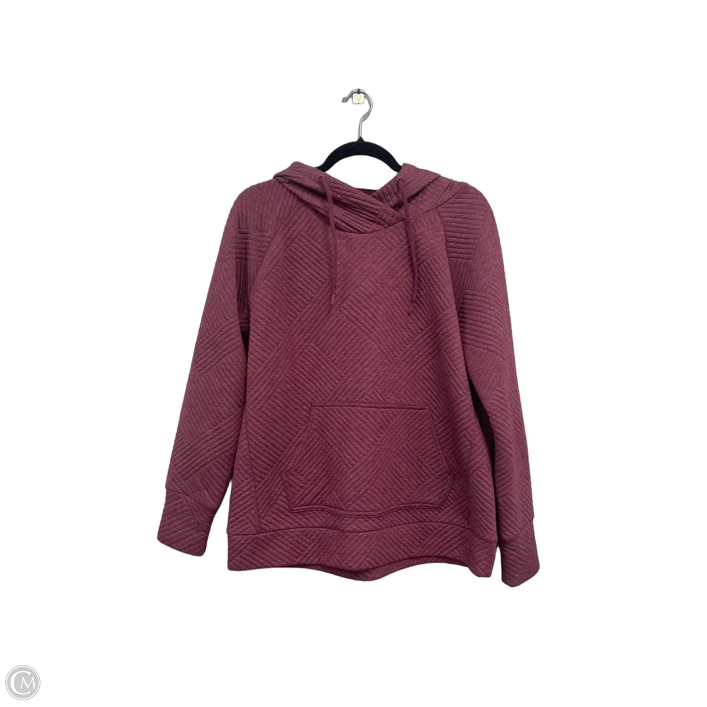 Sweatshirt Hoodie By Green Tea In Maroon, Size: M