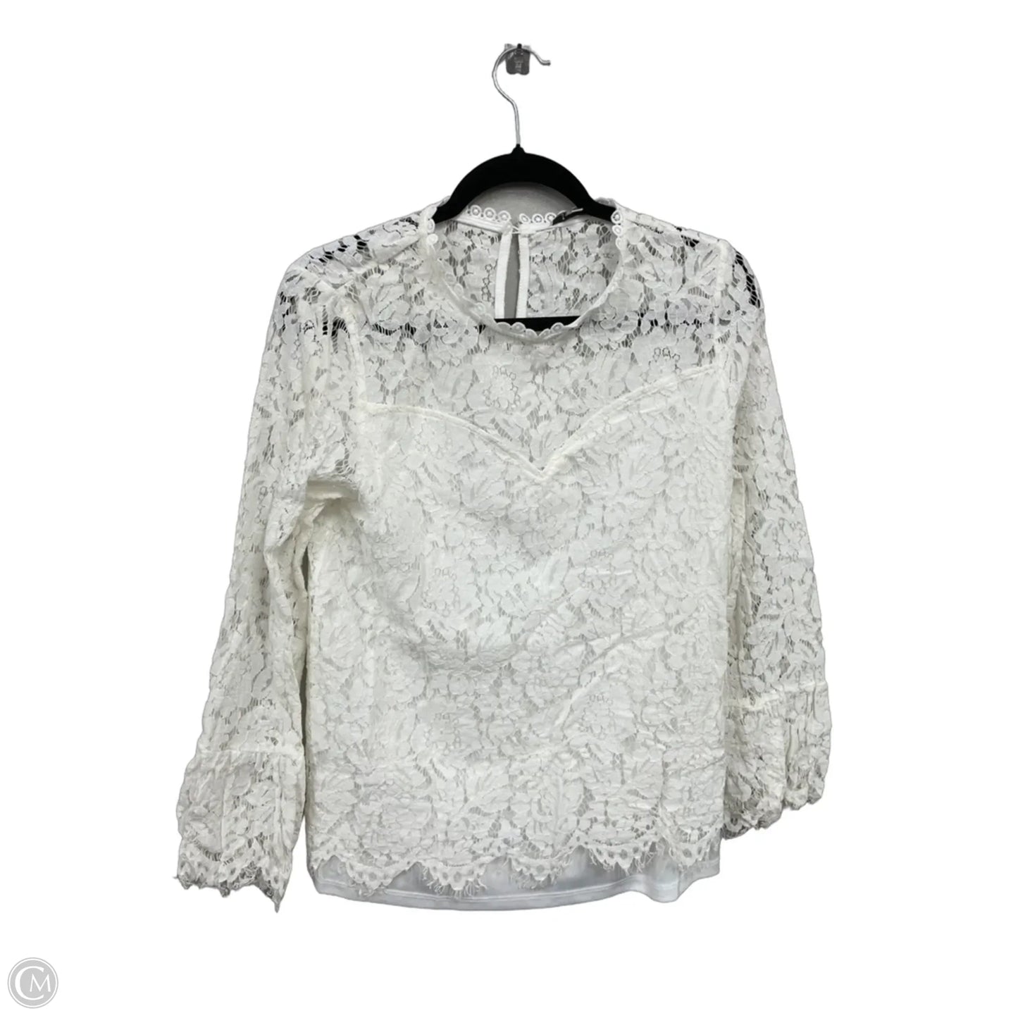 Blouse Long Sleeve By Jodifl In Cream, Size: M