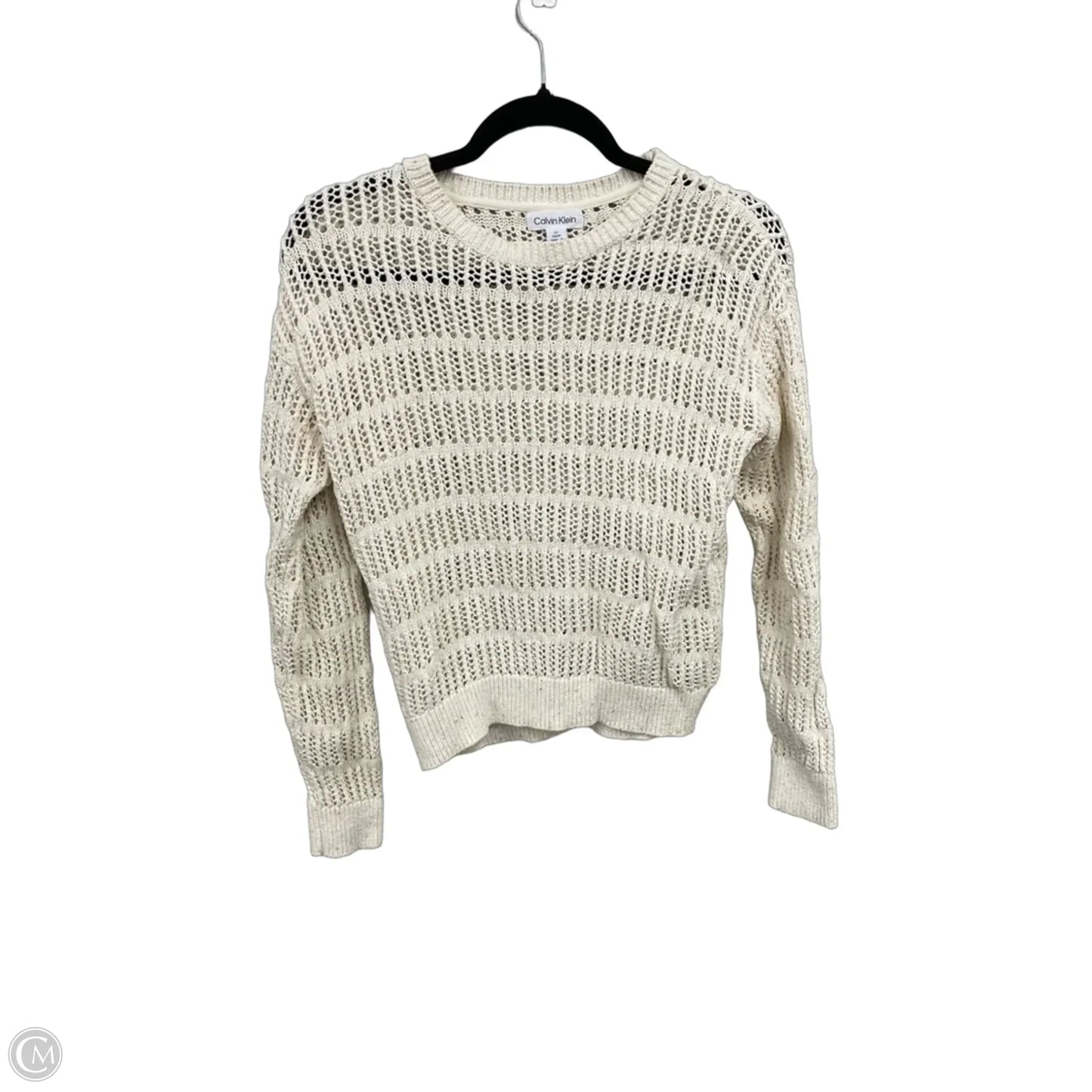 Sweater By Calvin Klein In Cream, Size: S