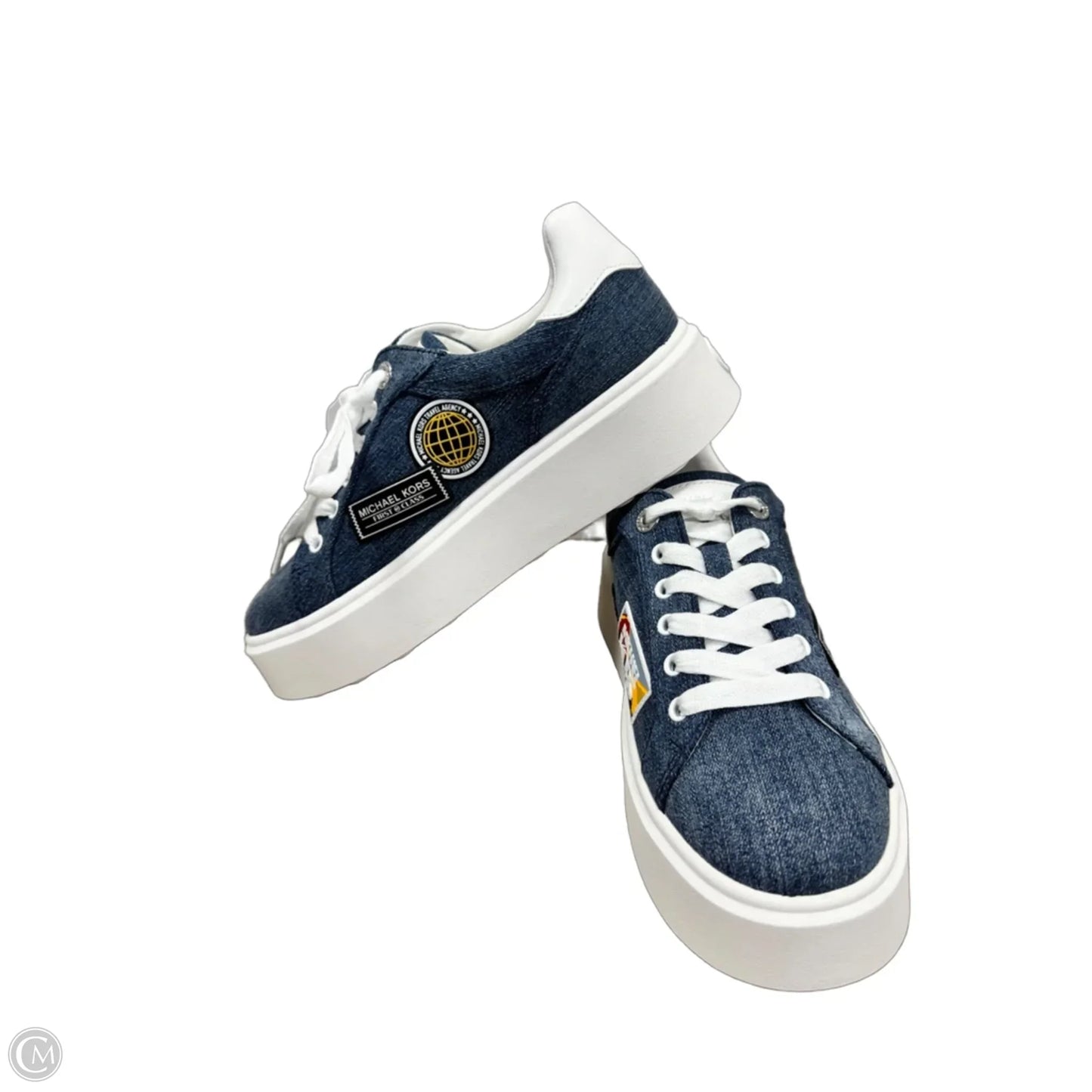 Shoes Designer By Michael Kors In Blue & White, Size: 8