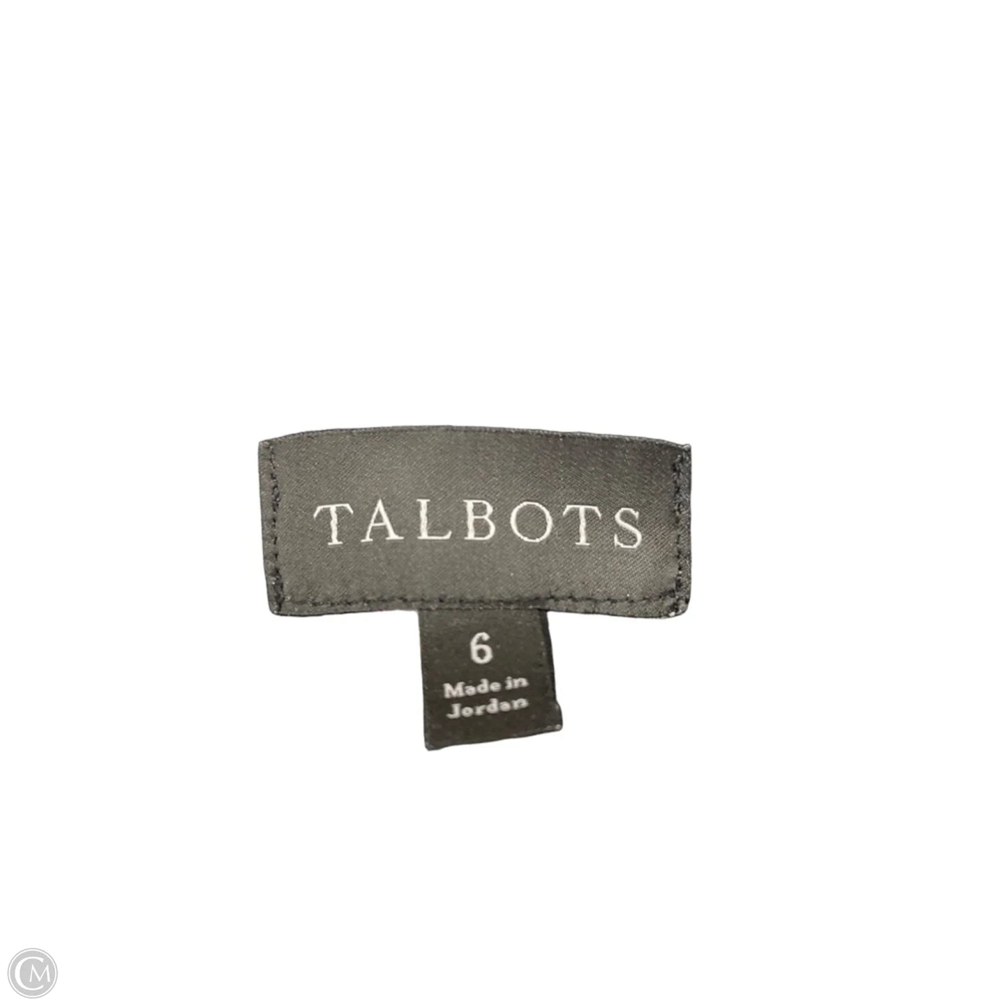Pants Dress By Talbots In Black & Cream, Size: 6