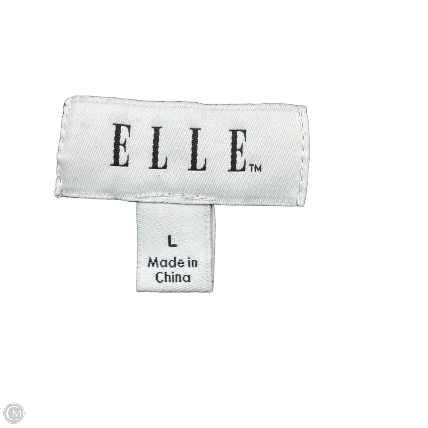 Sweater Cardigan By Elle In Black & Grey, Size: L