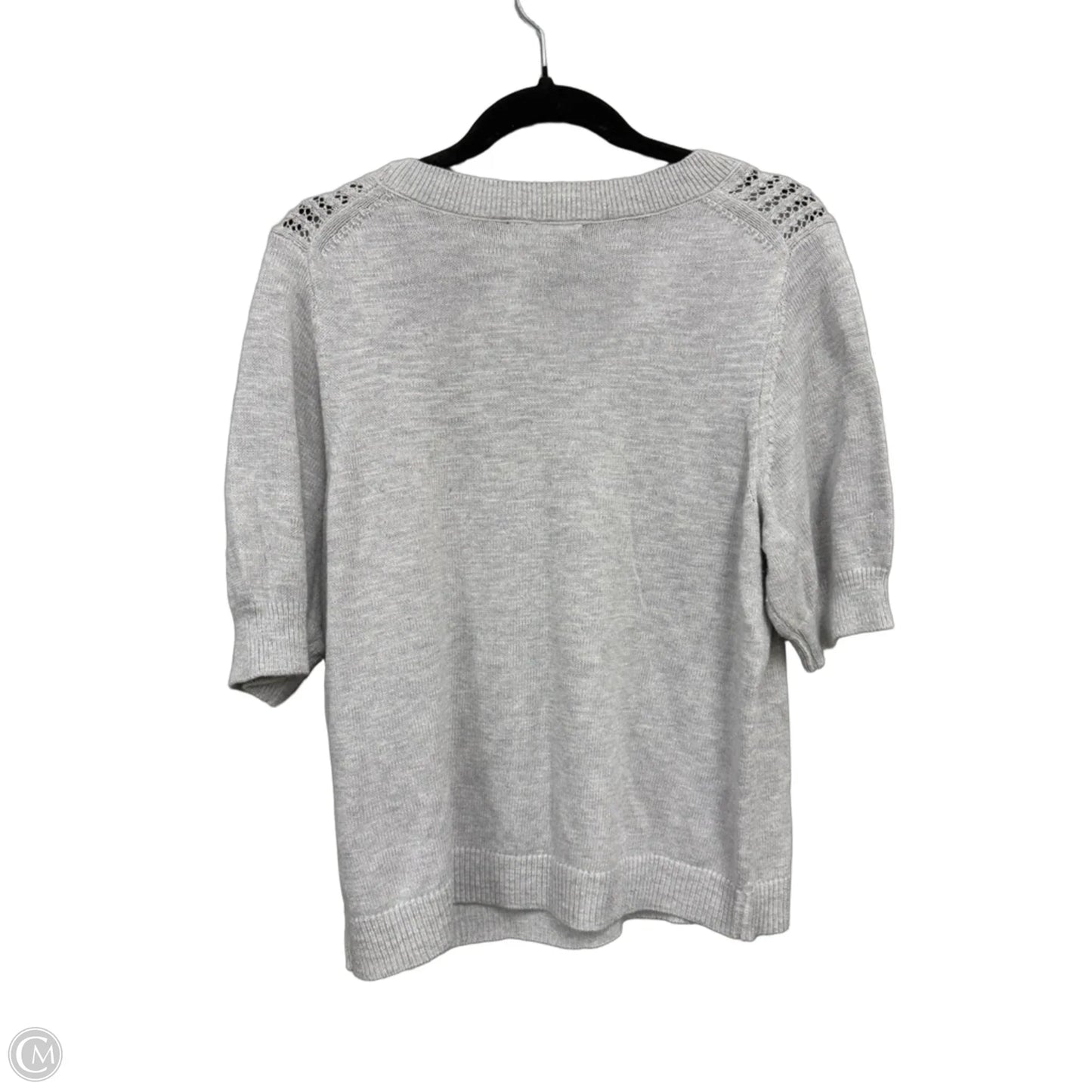 Sweater Short Sleeve By Banana Republic In Grey, Size: L