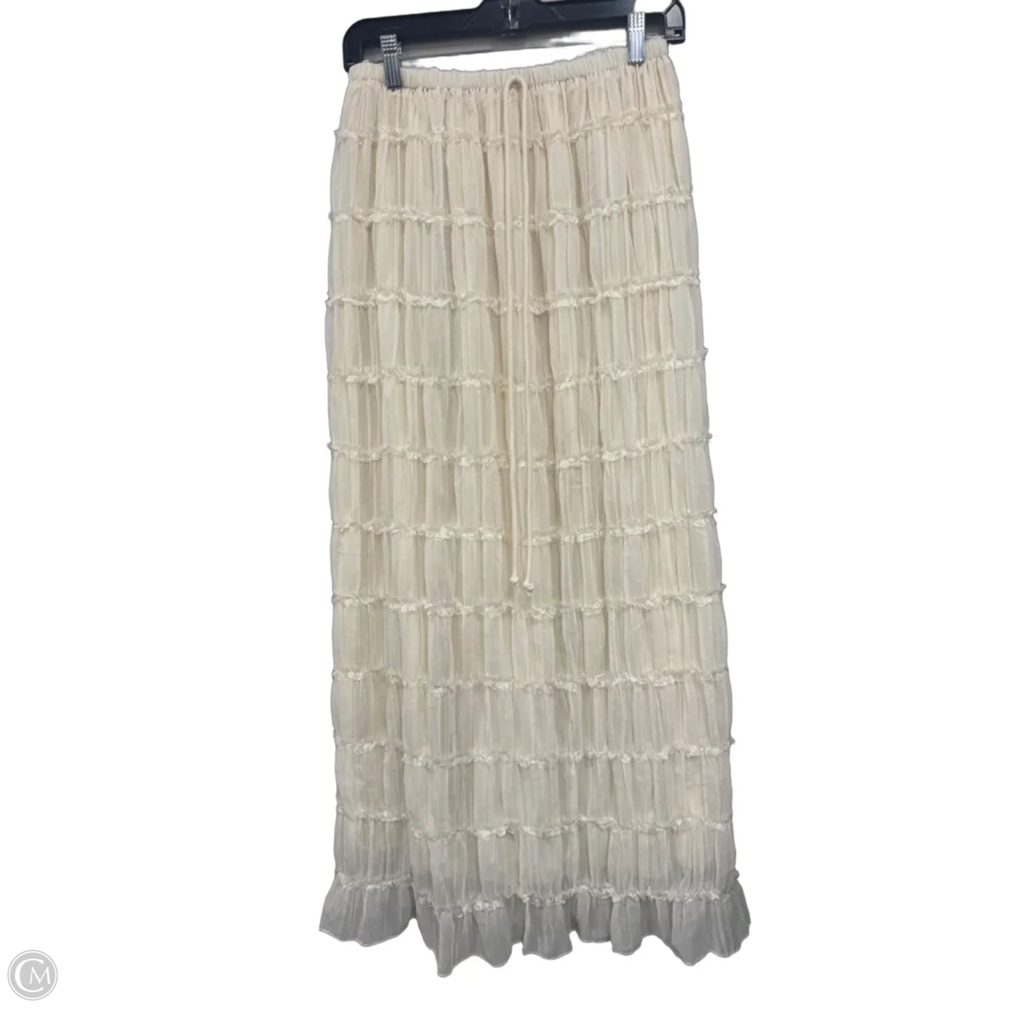 Skirt Maxi By Clothes Mentor In Cream, Size: S