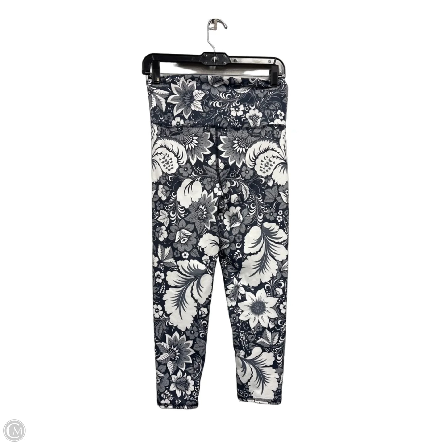 Athletic Leggings By Evolution In Grey & White, Size: M