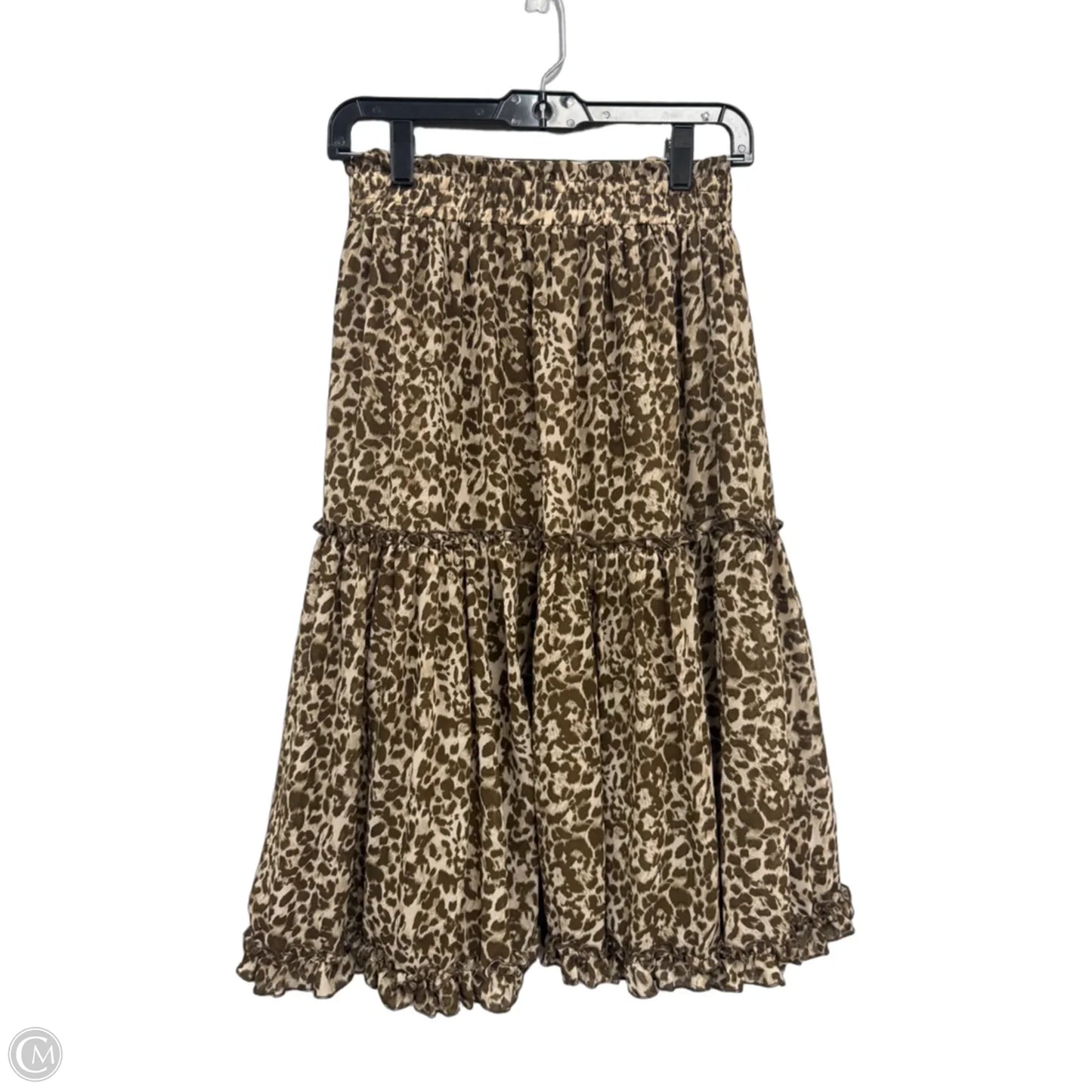 Skirt Midi By L Love In Brown & Cream, Size: M