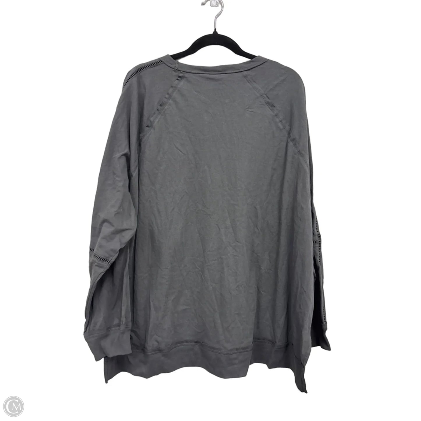 Top Long Sleeve Basic By Torrid In Grey, Size: 2x