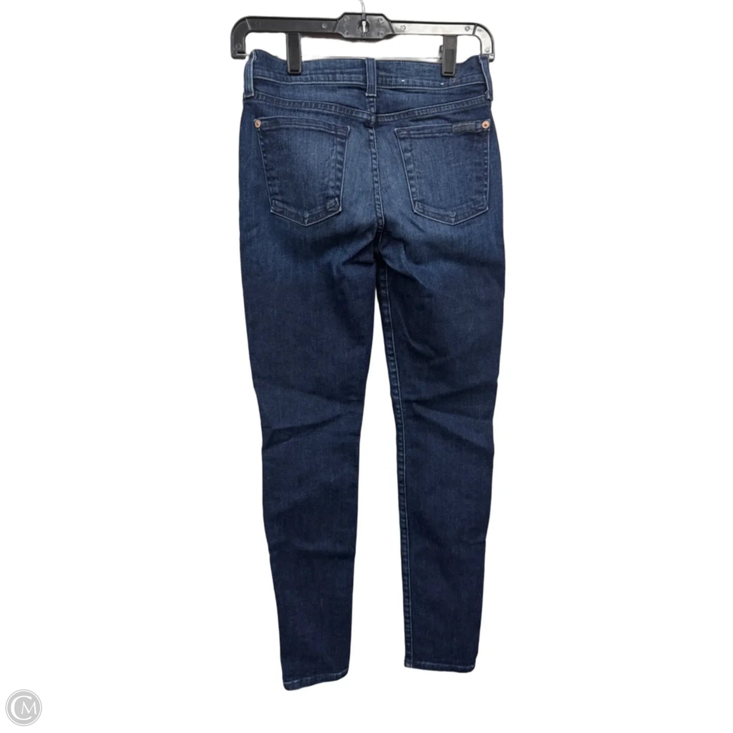 Jeans Skinny By 7 For All Mankind In Blue Denim, Size: 0