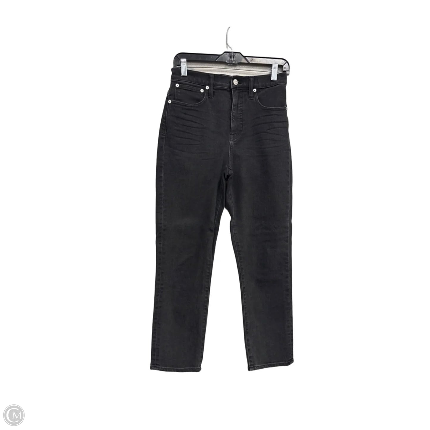Jeans Straight By Madewell In Black Denim, Size: 2