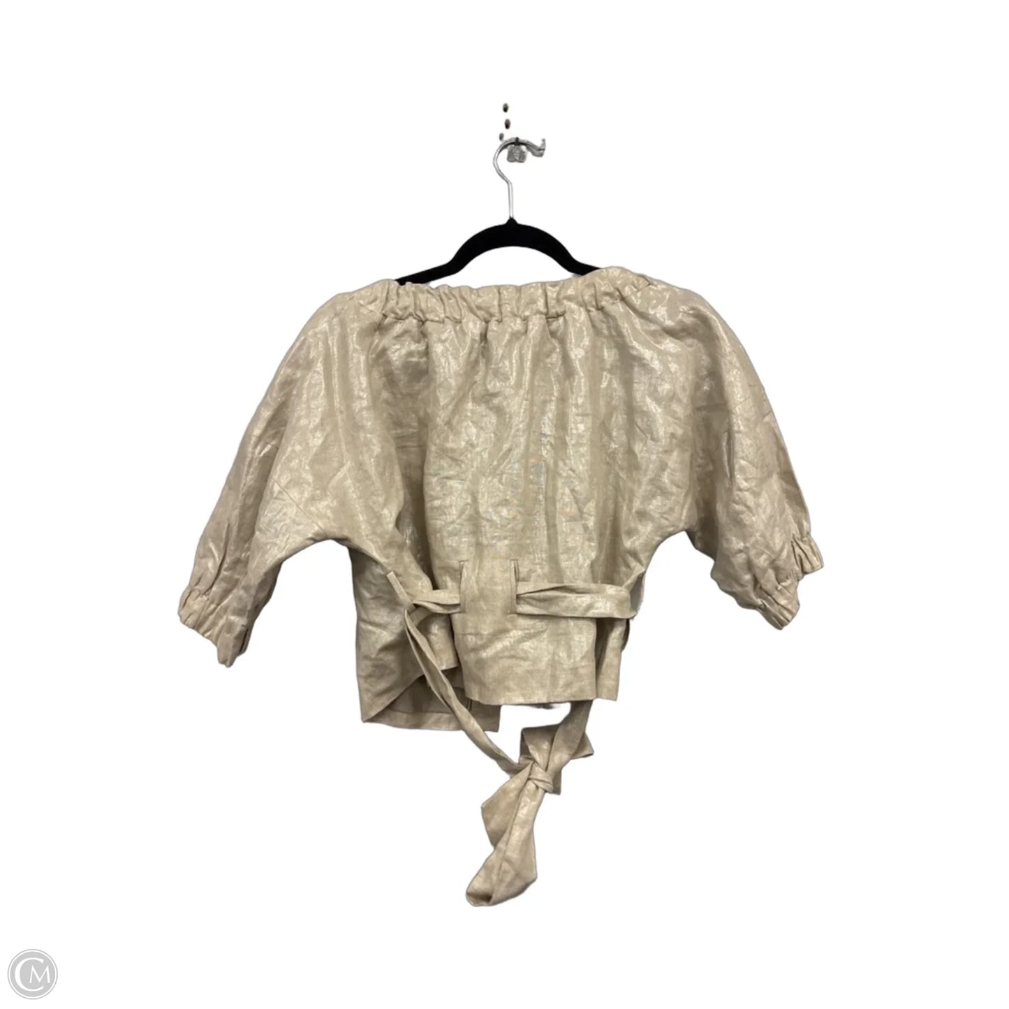 Blouse 3/4 Sleeve By Club Monaco In Gold, Size: S