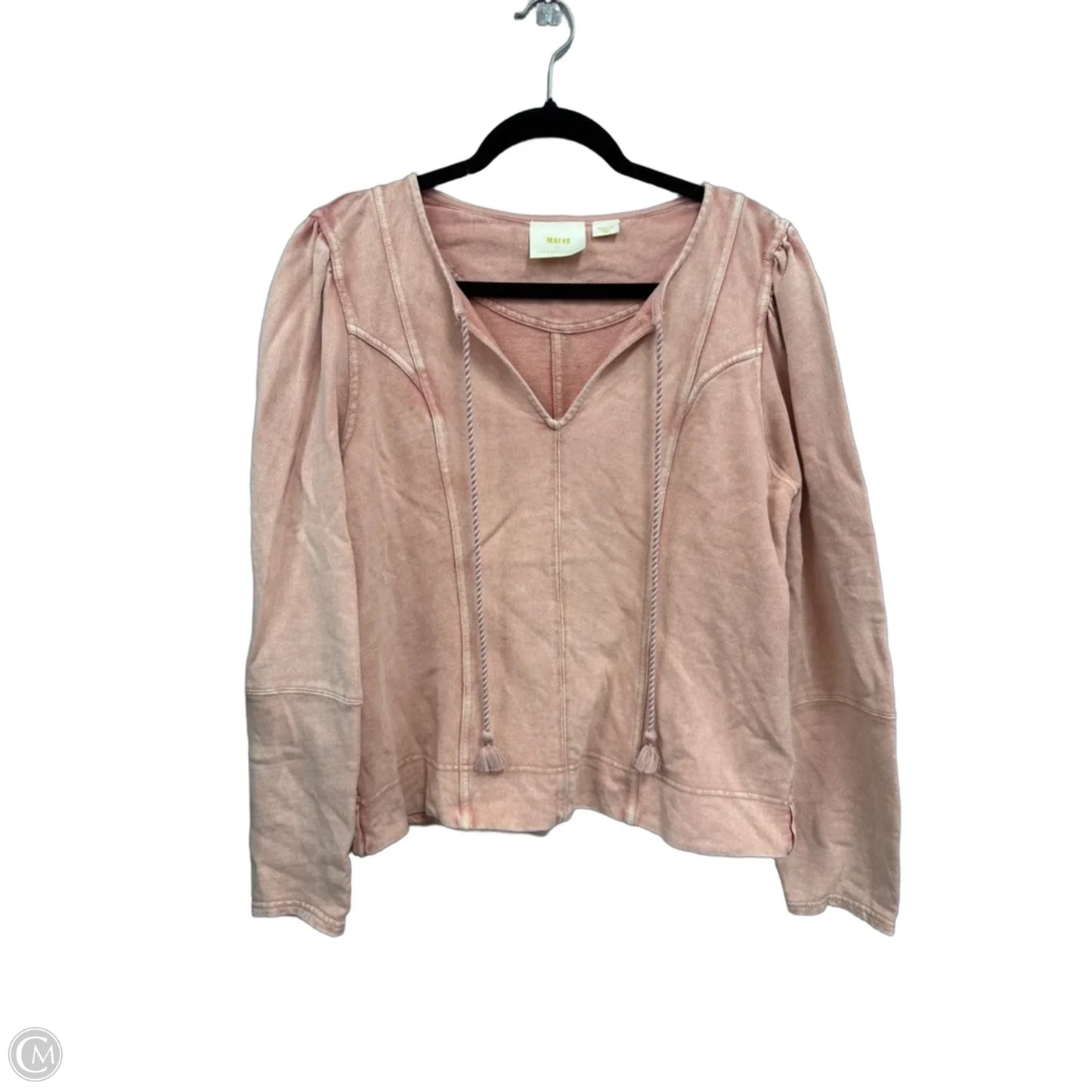 Sweatshirt Collar By Maeve In Pink, Size: M
