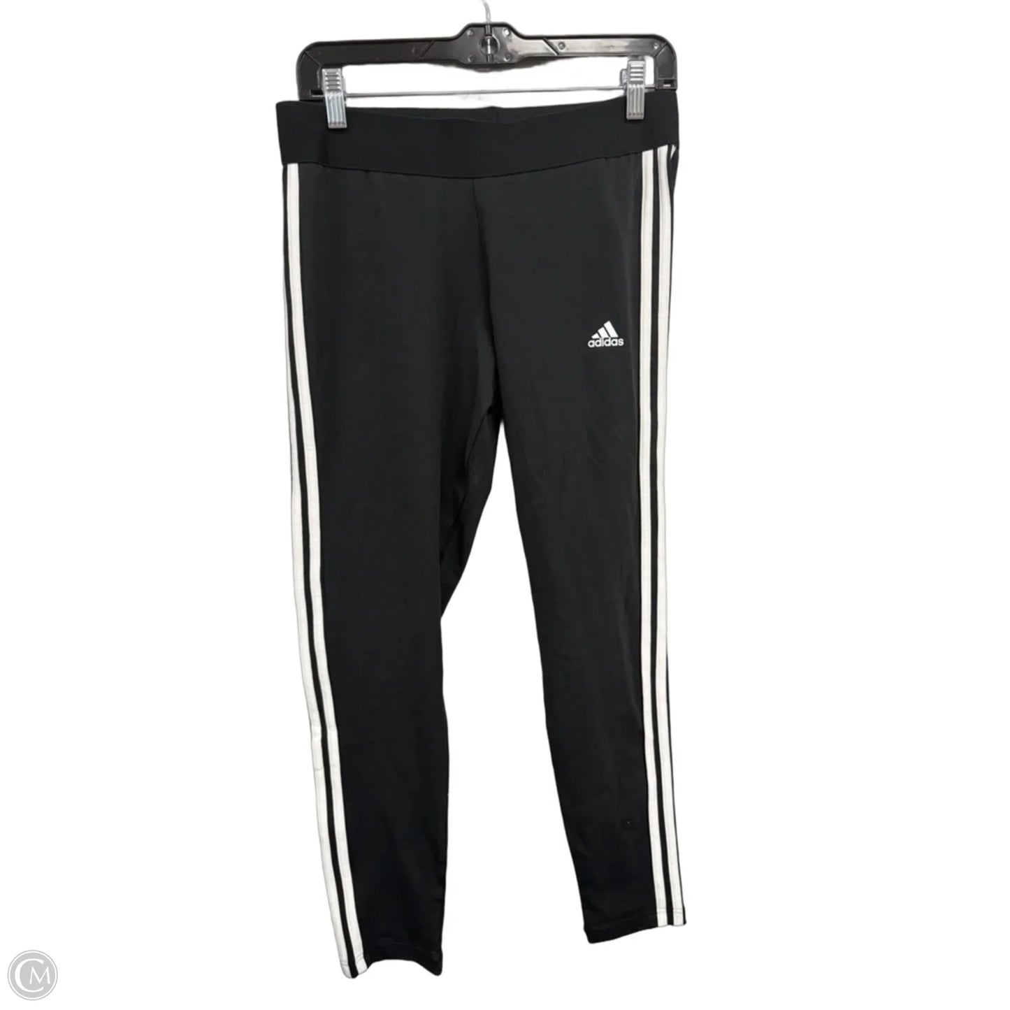 Athletic Pants By Adidas In Black & White, Size: L