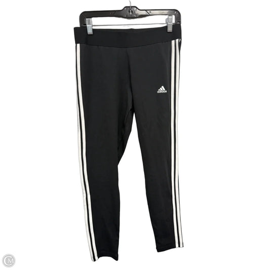 Athletic Pants By Adidas In Black & White, Size: L