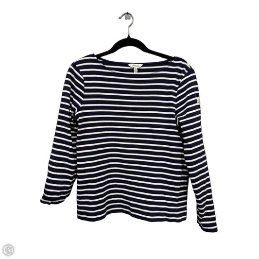 Top Long Sleeve By Joules In Blue & White, Size: 8